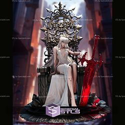 Tearful Queen on Throne STL Files