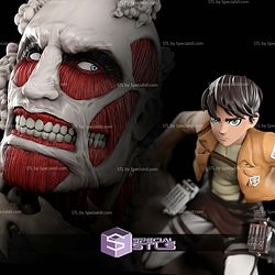 Colossal Titan vs Eren Yeager STL Files