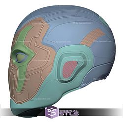Cosplay STL Files Blue Beetle Helmet V4