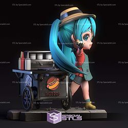 Hatsune Miku Hot Dog STL Files