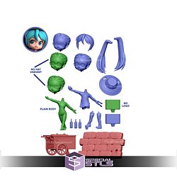 Hatsune Miku Hot Dog STL Files