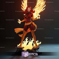 Jean Grey Dark Phoenix on Fire STL Files