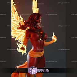 Jean Grey Dark Phoenix on Fire STL Files