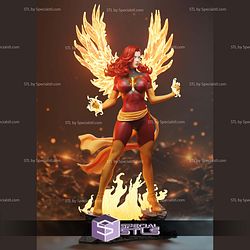 Jean Grey Dark Phoenix on Fire STL Files