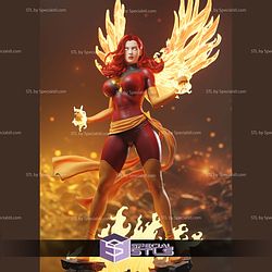 Jean Grey Dark Phoenix on Fire STL Files