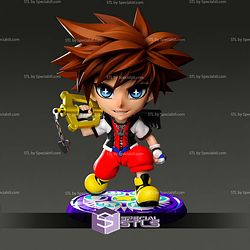 Sora Kingdom Hearts Chibi STL Files