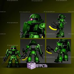 Zaku Gundam Chibi STL Files