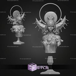 Bust of Selene Hades 125mm STL Files