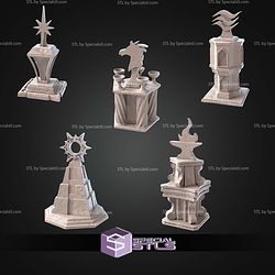 Cathedral Themed Terrain Set STL Miniatures