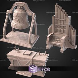 Cathedral Themed Terrain Set STL Miniatures
