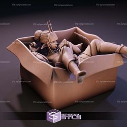 Christmas Gift Girl in Box STL Files