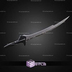 Cosplay STL Files Alita Battle Angel Damscus Blade Sword