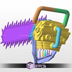 Cosplay STL Files Chainsaw Man Denji Helmet V2