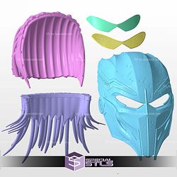 Cosplay STL Files Predator Badlands Metal Helmet