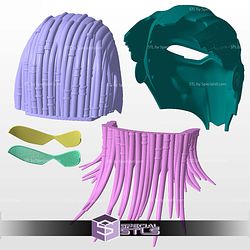 Cosplay STL Files Predator Badlands Metal Helmet