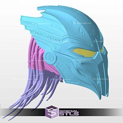 Cosplay STL Files Predator Badlands Metal Helmet