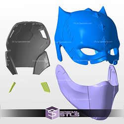 Cosplay STL Files War of Wakanda Black Panther Helmet