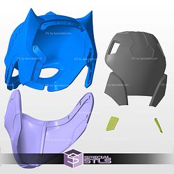 Cosplay STL Files War of Wakanda Black Panther Helmet