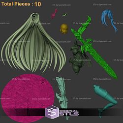 Crused Sword Monster Girl 221mm STL Files