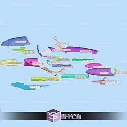 Custom 1-12 Figure STL BARC Speeder with Sidecar