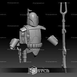 Custom 1-12 Figure STL Boba Fett Special Armor