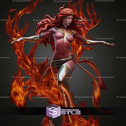 Dark Phoenix on Fire 318mm STL Files