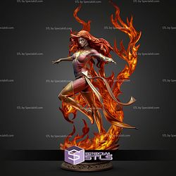 Dark Phoenix on Fire 318mm STL Files