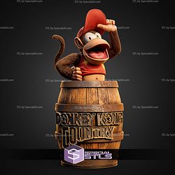 Diddy Kong Portrait Bust 280mm STL Files