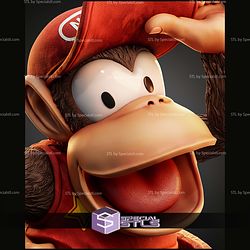 Diddy Kong Portrait Bust 280mm STL Files