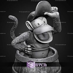 Diddy Kong Portrait Bust 280mm STL Files