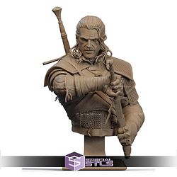 Geralt and Sword Stand Bust STL Files
