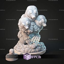 Kaiju Pokemon Mega Dugtrio Dugtrio STL Files