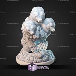 Kaiju Pokemon Mega Dugtrio Dugtrio STL Files