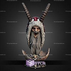 Krampus Portrait Bust 193mm STL Files
