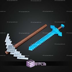 Cosplay STL Files Minecraft Movie Sword V2