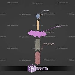 Cosplay STL Files Minecraft Movie Sword V2