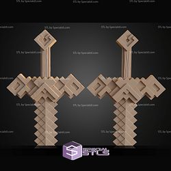 Cosplay STL Files Minecraft Movie Sword V2