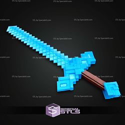 Cosplay STL Files Minecraft Movie Sword V2