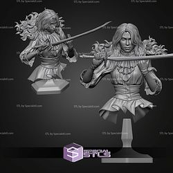 Maelle and Sword Bust STL Files