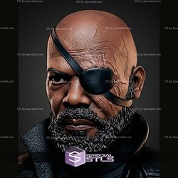 Nick Fury MCU Portrait Bust 138mm STL Files