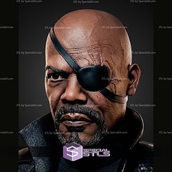 Nick Fury MCU Portrait Bust 138mm STL Files