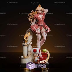 Princess Peach and Toad on Stair STL Files