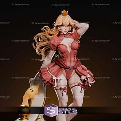 Princess Peach and Toad on Stair STL Files