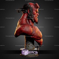 Red Hellboy Portrait Bust 175mm STL Files