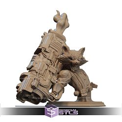 Rocket Fighting Scene Bust STL Files