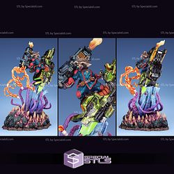 Rocket Fighting Scene STL Files