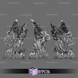 Rocket Fighting Scene STL Files