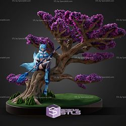 Sakura Tree Fox Girl STL Files