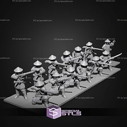 Samurai Army Warface Campaign STL Miniatures