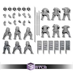 Samurai Army Warface Campaign STL Miniatures